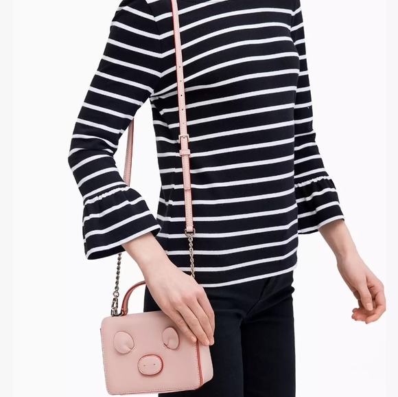 Kate Spade Year of the Pig Maisie Pink Leather Crossbody Bag Shoulder Purse
